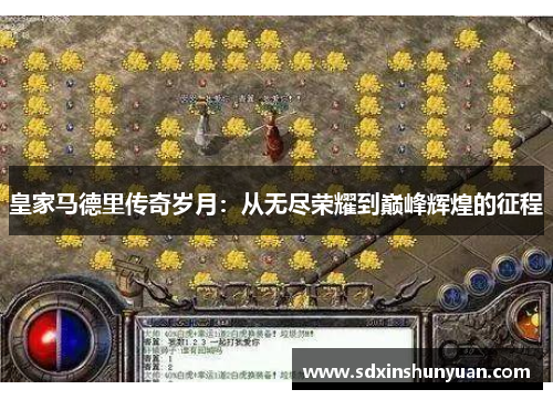 皇家马德里传奇岁月：从无尽荣耀到巅峰辉煌的征程